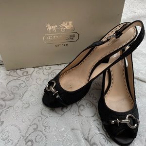 Coach black heels size 9